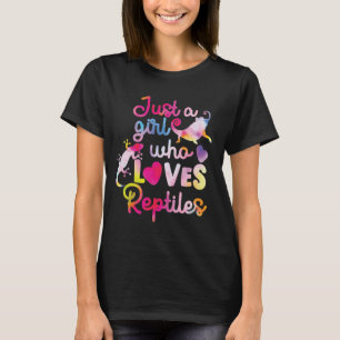 T-shirt Juste Une Fille Qui Aime Les Reptiles Lizard Aquar