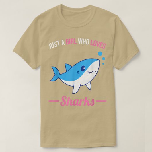 T-shirt Juste une fille qui aime les requins 481 (Design devant)