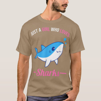 T-shirt Juste une fille qui aime les requins 481