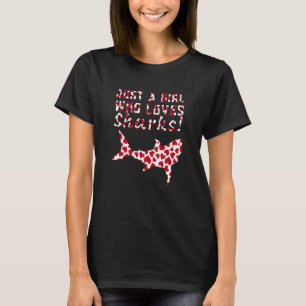 T-shirt Juste une fille qui aime les requins Océan Wild Fi
