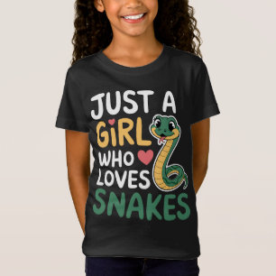 T-Shirt Juste une fille qui aime les serpents