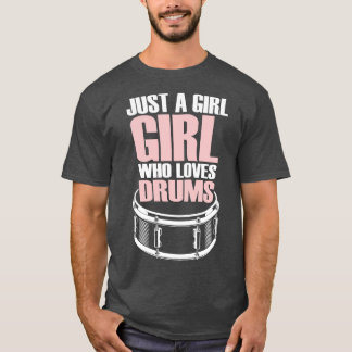 T-shirt Juste une fille qui aime les tambours 2