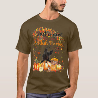 T-shirt Juste Une Fille Qui Aime Les Terriers Écossais Et