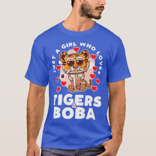 T-shirt Juste une fille qui aime les tigres et Boba Tea Ti