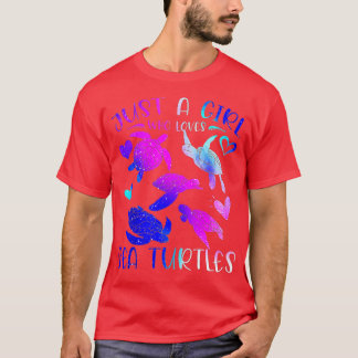 T-shirt Juste une fille qui aime les tortues de mer - Amou