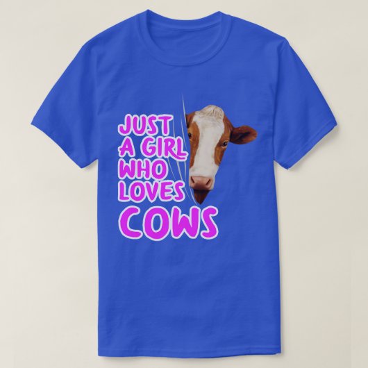 T-shirt Juste Une Fille Qui Aime Les Vaches (Design devant)