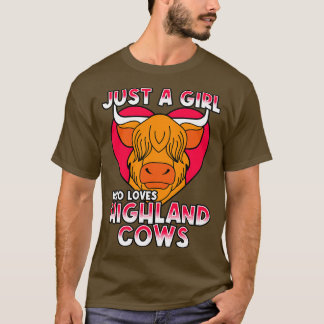 T-shirt Juste Une Fille Qui Aime Les Vaches Des Highlands