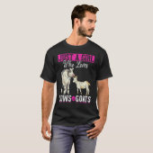 T-shirt Juste Une Fille Qui Aime Les Vaches Et Les Chèvres (Devant entier)