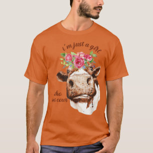 T-shirt Juste Une Fille Qui Aime Les Vaches Fermières Bouc