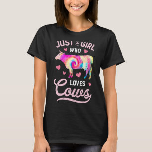 T-shirt Juste Une Fille Qui Aime Les Vaches Vache Mignonne