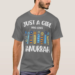 T-shirt Juste une fille qui aime l'Hanoukka juive Chanukah