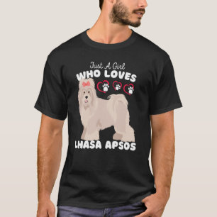 T-shirt Juste Une Fille Qui Aime Lhasa Apsos Cute Lhasa Ap
