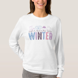 T-shirt Juste une fille qui aime l'hiver mignonne design s