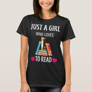 T-shirt Juste Une Fille Qui Aime Lire Chemise Cute Livre W