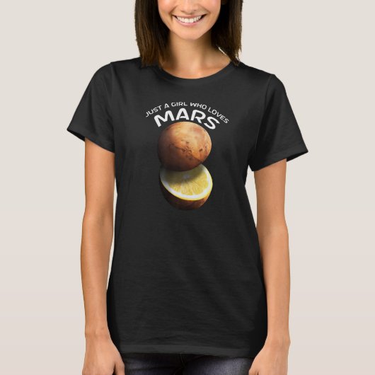 T-shirt Juste Une Fille Qui Aime Mars Pour Astronome (Devant)