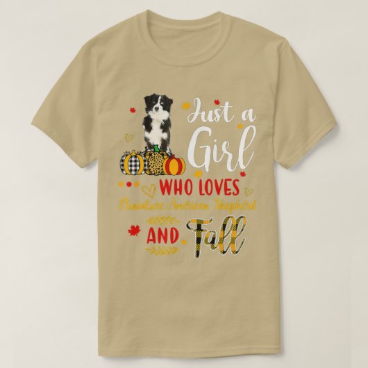 T-shirt Juste une fille qui aime Miniature Chien américain (Design devant)