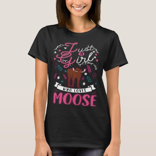 T-shirt Juste une fille qui aime Moose Scandinavia Moose A (Devant)