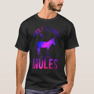 T-shirt Juste une fille qui aime Mules Mule Mule