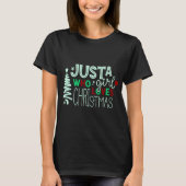 T-shirt Juste une fille qui aime Noël (Devant)