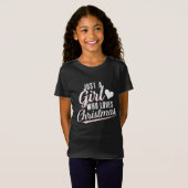 T-Shirt Juste une fille qui aime Noël (Devant entier)
