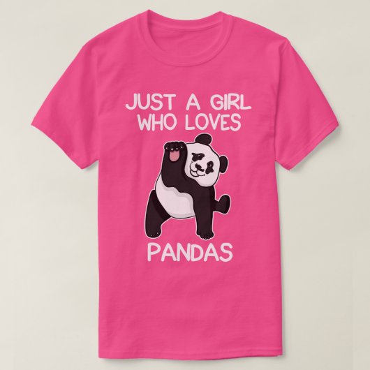 T-shirt Juste une fille qui aime Pandas 1 (Design devant)