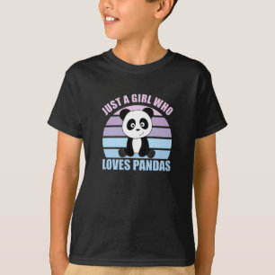 T-shirt Juste Une Fille Qui Aime Pandas Filles Animales Mi