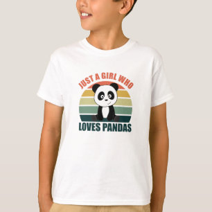 T-shirt Juste Une Fille Qui Aime Pandas Filles Animales Mi