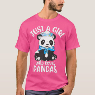 T-shirt Juste une fille qui aime Pandas mignonne Panda Pre