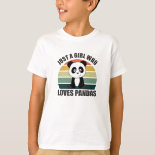 T-shirt Juste Une Fille Qui Aime Pandas Mignonnes Animaux