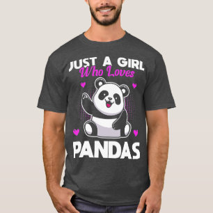 T-shirt Juste Une Fille Qui Aime Pandas Mignonnes Pandas (