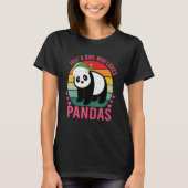 T-shirt Juste Une Fille Qui Aime Pandas Panda Ours Animal (Devant)