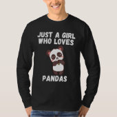 T-shirt Juste Une Fille Qui Aime Pandas Panda Pour Les Fil (Devant)