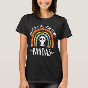 T-shirt Juste Une Fille Qui Aime Pandas Rainbow Panda Love
