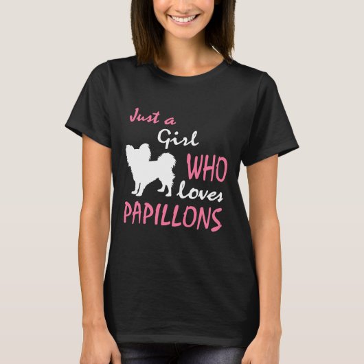 T-shirt Juste une fille qui aime Papillon femmes Papillon (Devant)