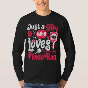 T-shirt Juste Une Fille Qui Aime Pickleball Drôle Pickleba
