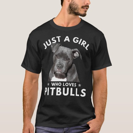T-shirt Juste une fille qui aime Pitbulls Essential 22 (Devant)