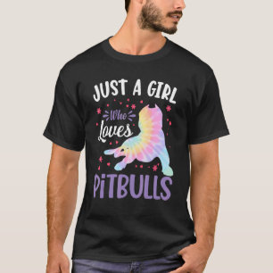 T-shirt Juste Une Fille Qui Aime Pitbulls Mignonne Chien C