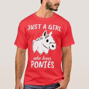 T-shirt Juste une fille qui aime Ponys
