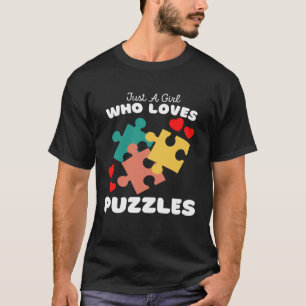 T-shirt Juste Une Fille Qui Aime Puzzles Filles Mignonnes