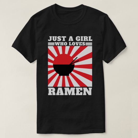 T-shirt Juste Une Fille Qui Aime Ramen - Drôle Ramen .png (Design devant)