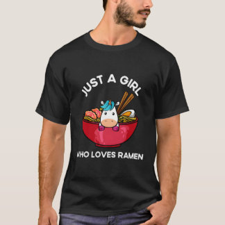 T-shirt Juste une fille qui aime Ramen Kawaii Anime Japona