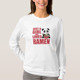 T-shirt Juste une fille qui aime Ramen Panda Kawaii