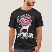 T-shirt Juste une fille qui aime Rottweilers Rottweiler co (Devant)