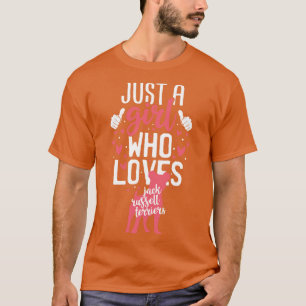 T-shirt Juste une fille qui aime Russell Terrier