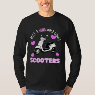 T-shirt Juste une fille qui aime Scooters Retro Vintage Mo