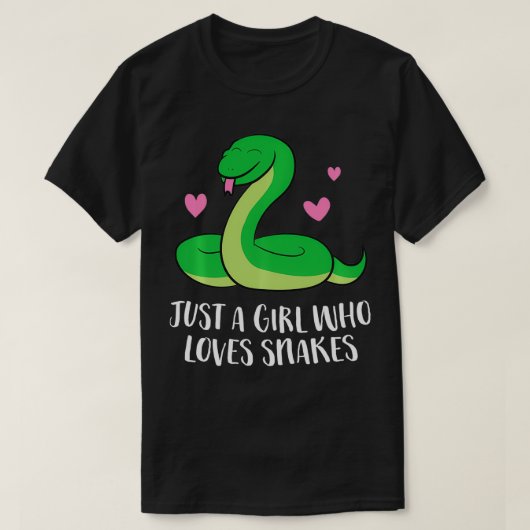 T-shirt Juste une fille qui aime serpents mignonette fille (Design devant)