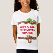 T-Shirt Juste une fille qui aime serpents Reptile Boa Pyth (Devant)