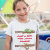 T-Shirt Juste une fille qui aime serpents Reptile Boa Pyth