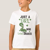 T-shirt Juste une fille qui aime serpents serpent mignon p (Devant)