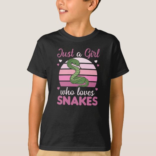 T-shirt Juste une fille qui aime serpents serpent mignon p (Devant)